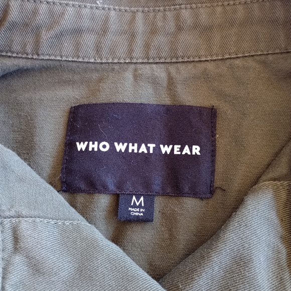 Who What Wear Olive Green Flower & Bird Embroidered Utility Jacket size M Floral - Picture 4 of 11